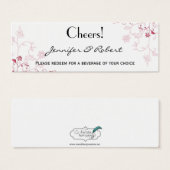 Vins à fleurs roses Billet d'achat (Devant & derrière)