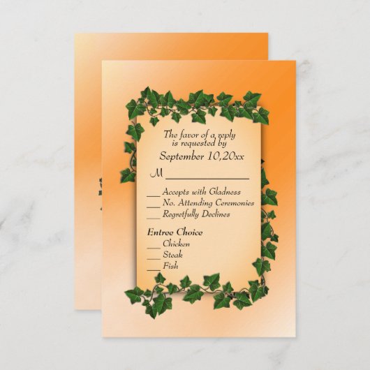 Vins à Orange Fall RSVP w Entree (Devant / Derrière)