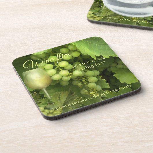 Vins blancs verts Dessous de verre (Côté gauche)