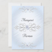 Vins Bleus Invitations de mariage (Dos)