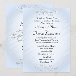 Vins Bleus Invitations de mariage