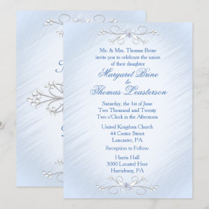 Vins Bleus Invitations de mariage