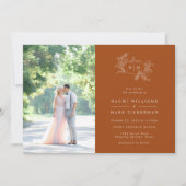 Vins citrouilles Faire-part de mariage Monogramme (Devant)