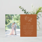 Vins citrouilles Faire-part de mariage Monogramme (Debout devant)