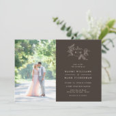 Vins citrouilles Faire-part de mariage Monogramme (Debout devant)