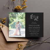 Vins citrouilles Faire-part de mariage Monogramme