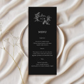 Vins citrouilles Monogramme noir Menu Mariage