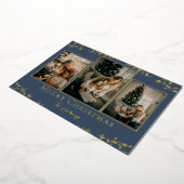 Vins complexes 3 Photo Gold Foil Carte de vacances (Rotation)