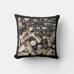 Vins Corks Citer jeter des oreillers