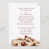 Vins Corks Invitations de mariage (Devant / Derrière)
