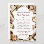 Vins Corks Invitations de mariage (Devant / Derrière)