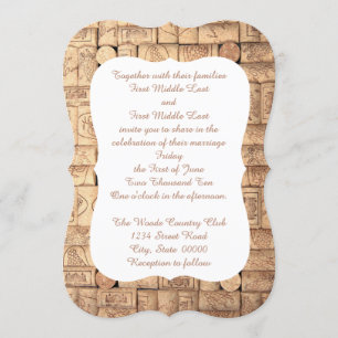 Vins Corks Invitations de mariage