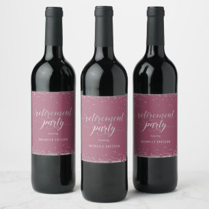 Vins de la partie de retraite Étiquettes élégant a