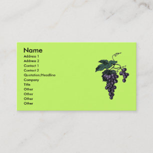 Vins de raisin Carte de visite
