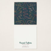 Vins de serpent portant collier bijoux carte d'aff (Devant & derrière)