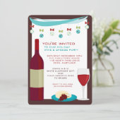 Vins de vacances et fromage fêtes Invitations (Debout devant)