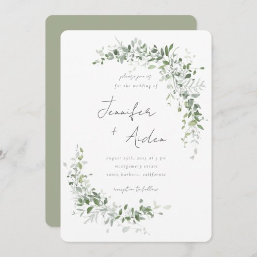 Vins de verdure Invitation (Devant / Derrière)