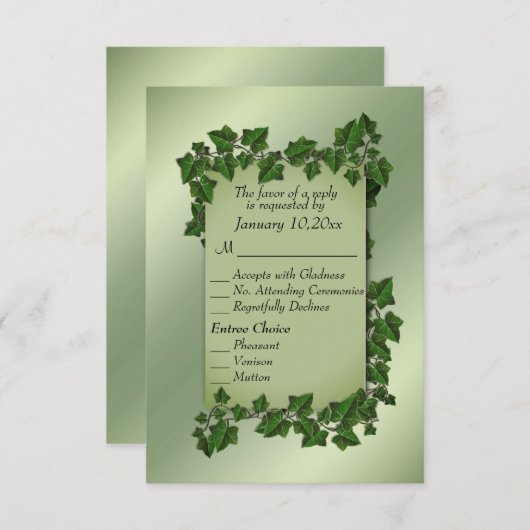 Vins d'olive RSVP w Entree (Devant / Derrière)