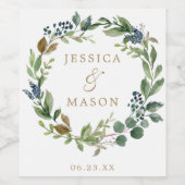 Vins d'or Étiquettes de la Marine de verdure (Étiquettes simples)