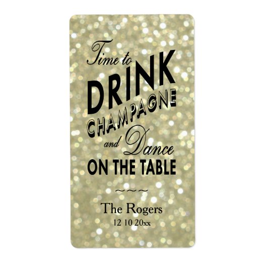 Vins d'or glamour Étiquette (Devant)