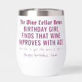 Vins Drôle Nouvelles Vin S'Améliore Avec L'Âge Cus (Arrière)