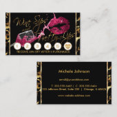 Vins et jolies lèvres - Rose - Carte de fidélité (Devant / Derrière)