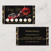 Vins et lèvres rouges - Carte de fidélité (Devant / Derrière)