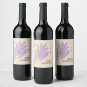 VINS ÉTIQUETTE - lavande, violet, fleur, floral (Bouteilles)
