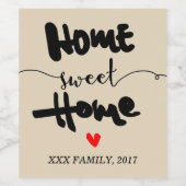 VINS ÉTIQUETTE - NOUVELLE MAISON, MAISON SWEET HOM (Étiquettes simples)