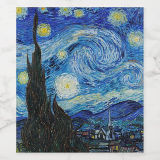 VINS ÉTIQUETTE : VAN GOGH : STARRY NIGHT (Étiquettes simples)