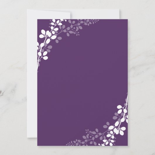 Vins exquis Faire-part de mariage - Plum / Violet (Dos)