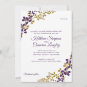 Vins Exquis Invitation - Plum & Or (Devant)