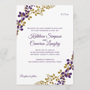 Vins Exquis Invitation - Plum & Or