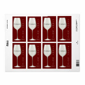 Vins faits maison Verre Vins Étiquettes (Feuille entière)