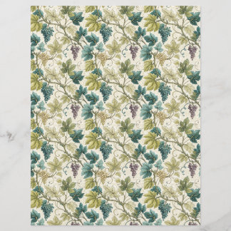 Vins feuilles et raisins chute papier de scrapbook