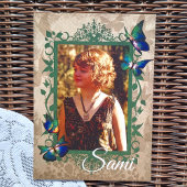 Vins feuillus, papillons Quinceanera Invitation