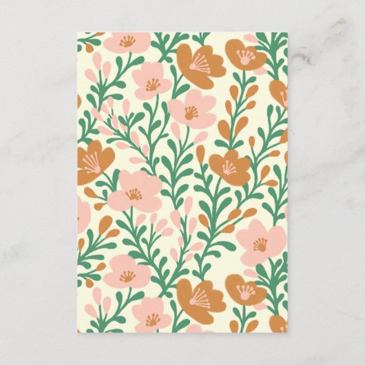 Vins fleurs sauvages vert rose MODÈLE personnalisé (Dos)