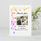 Vins floraux colorés avec Carte de remerciements p (Debout devant)