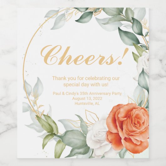 Vins floraux Étiquettes (Étiquettes simples)