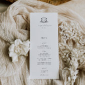 Vins intemporels Mariage Crest Menu et Merci