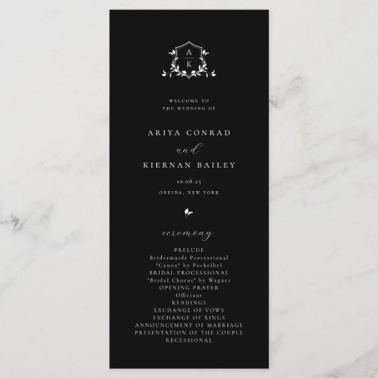 Vins intemporels Monogramme Crest Black Programme (Devant)