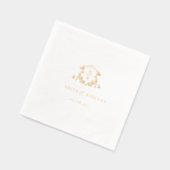 Vins intemporels Monogramme Mariage Crest (Gauche)
