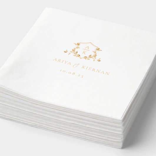 Vins intemporels Monogramme Mariage Crest (Détail)