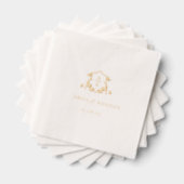 Vins intemporels Monogramme Mariage Crest (Insitu (empilé))