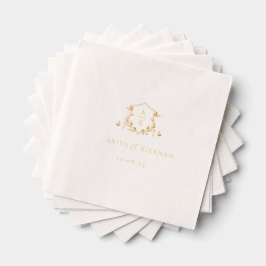 Vins intemporels Monogramme Mariage Crest (Insitu (empilé))