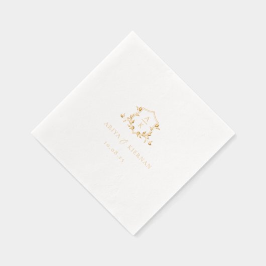 Vins intemporels Monogramme Mariage Crest (Droite)
