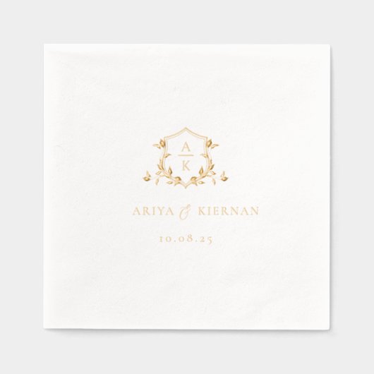 Vins intemporels Monogramme Mariage Crest (Recto)