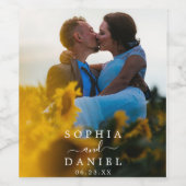 Vins mariage Faveurs Étiquettes avec photo (Étiquettes simples)