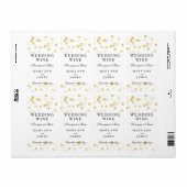Vins mariages Étiquette Faux Gold Foil Parties sci (Feuille entière)