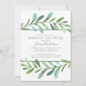 Vins modernes Botanique Douche nuptiale Invitation (Devant)